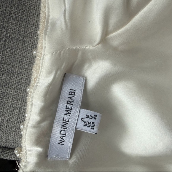 NADINE MERABI Elegant Cream Mini Dress - Picture 7 of 12